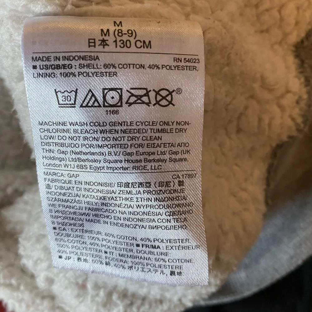 Gap Gray Sherpa Sweatshirt Penguins Polar Bear Grey Size Medium 8